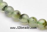 CPR02 AB grade 8mm round natural prehnite stone beads Wholesale