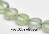 CPR08 A grade 12mm flat round natural prehnite gemstone beads