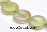 CPR09 A grade 16mm flat round natural prehnite gemstone beads