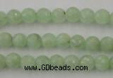 CPR111 15.5 inches 6mm faceted round natural prehnite beads wholesale