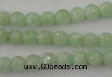 CPR112 15.5 inches 8mm faceted round natural prehnite beads wholesale