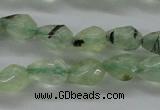 CPR204 15.5 inches 5*8mm faceted teardrop natural prehnite beads