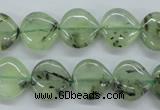 CPR230 15.5 inches 14*14mm heart natural prehnite beads wholesale