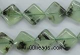 CPR238 15.5 inches 12*12mm diamond natural prehnite beads wholesale