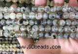 CPR352 15.5 inches 8mm faceted round prehnite beads wholesale