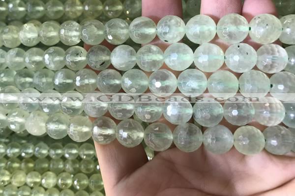 CPR363 15.5 inches 10mm faceted round prehnite gemstone beads