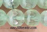 CPR366 15.5 inches 8mm faceted round prehnite gemstone beads