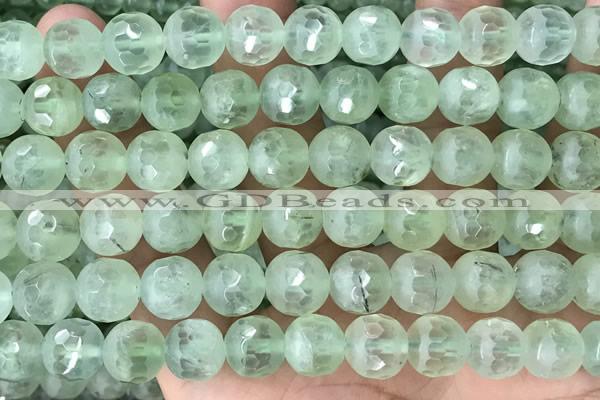 CPR367 15.5 inches 10mm faceted round prehnite gemstone beads