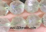 CPR377 15.5 inches 8mm faceted nuggets prehnite gemstone beads