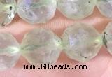 CPR378 15.5 inches 10mm faceted nuggets prehnite gemstone beads