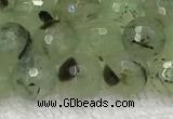 CPR410 15.5 inches 6mm faceted round prehnite gemstone beads