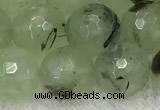 CPR412 15.5 inches 10mm faceted round prehnite gemstone beads