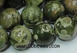 CPS08 15.5 inches 18mm round green peacock stone beads wholesale