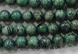 CPT205 15.5 inches 8mm round green picture jasper beads