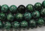 CPT206 15.5 inches 10mm round green picture jasper beads