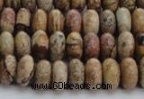 CPT271 15.5 inches 6*10mm rondelle picture jasper beads wholesale