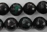 CPT406 15.5 inches 16mm faceted round green picture jasper beads