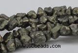 CPY02 16 inches 10mm nugget pyrite gemstone chip beads wholesale