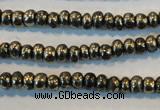 CPY100 15.5 inches 3*4mm rondelle pyrite gemstone beads wholesale