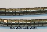 CPY116 15.5 inches 4*8mm heishi pyrite gemstone beads wholesale