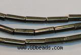 CPY126 15.5 inches 4*13mm tube pyrite gemstone beads wholesale