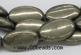 CPY15 16 inches 15*25mm oval pyrite gemstone beads wholesale