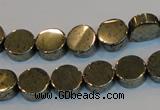 CPY152 15.5 inches 10mm coin pyrite gemstone beads wholesale