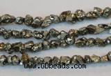 CPY168 15.5 inches 4*5mm nuggets pyrite gemstone beads wholesale