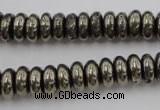 CPY211 15.5 inches 4*10mm rondelle pyrite gemstone beads wholesale