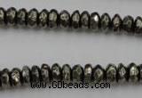 CPY215 15.5 inches 4*8mm faceted rondelle pyrite gemstone beads