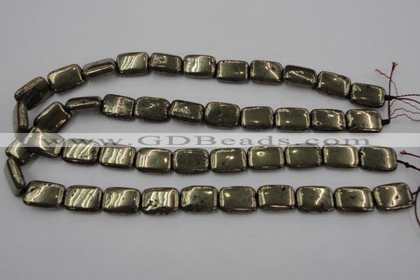 CPY243 15.5 inches 13*18mm rectangle pyrite gemstone beads wholesale