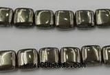 CPY250 15.5 inches 10*10mm square pyrite gemstone beads wholesale