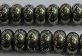 CPY424 15.5 inches 6*10mm rondelle pyrite gemstone beads