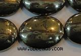 CPY43 16 inches 22*30mm oval pyrite gemstone beads wholesale