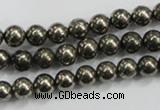 CPY48 16 inches 10mm round pyrite gemstone beads wholesale