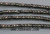 CPY606 15.5 inches 2*3mm heishi pyrite gemstone beads