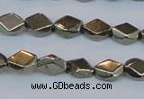 CPY651 15.5 inches 6*8mm pyrite gemstone beads wholesale