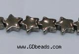 CPY658 15.5 inches 12*12mm star pyrite gemstone beads