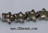 CPY659 15.5 inches 14*14mm star pyrite gemstone beads