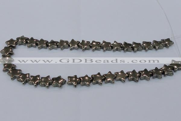 CPY659 15.5 inches 14*14mm star pyrite gemstone beads