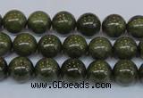 CPY752 15.5 inches 8mm round pyrite gemstone beads wholesale