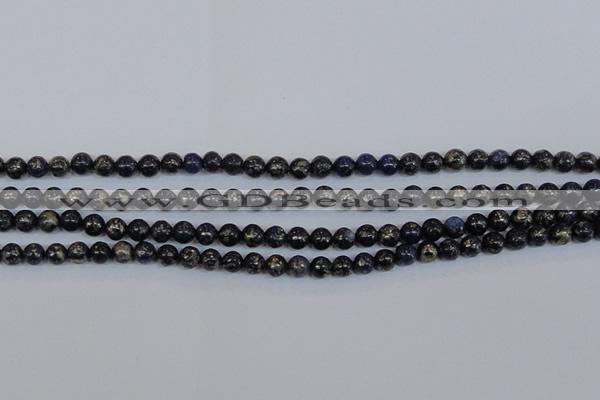 CPY771 15.5 inches 6mm round pyrite gemstone beads wholesale