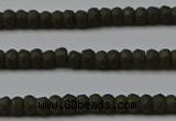 CPY810 15.5 inches 2*3mm faceted rondelle matte pyrite beads