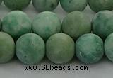 CQJ234 15.5 inches 12mm round matte Qinghai jade beads