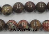 CRA04 15.5 inches 14mm round natural rainforest agate gemstone beads