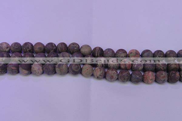 CRA120 15.5 inches 4mm round matte rainforest agate beads