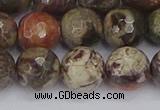 CRA164 15.5 inches 12mm faceted round rainforest agate beads