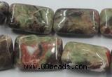 CRA22 15.5 inches 18*25mm rectangle natural rainforest agate beads