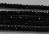 CRB104 15.5 inches 2.5*4mm faceted rondelle black agate beads