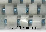 CRB1050 15.5 inches 4*6mm - 5*6mm faceted tyre aquamarine beads